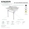 Kingston Brass 36 Carrara Marble Console Sink with Brass Legs, Marble WhitePolished Chrome LMS3622M8SQ1 - alternate 3